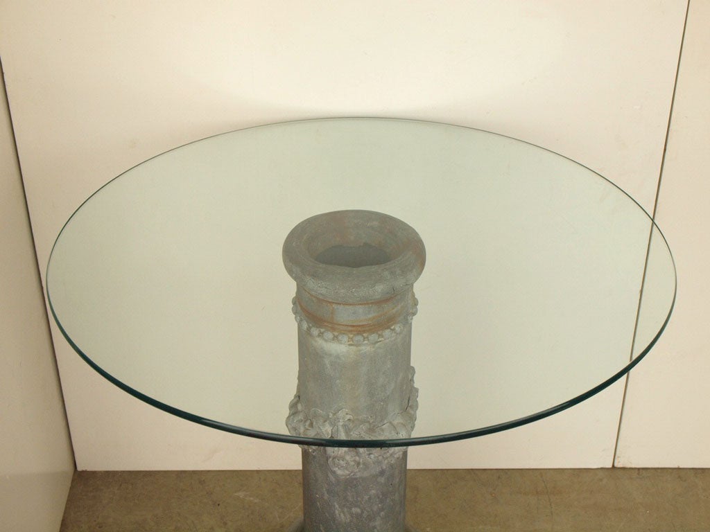 Zinc Pedestal Table For Sale at 1stDibs