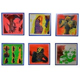 Six 1962 Bert Stern Silkscreens of Marilyn Monroe/Cobalt Frames