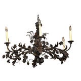 Unusual 1930
s Black Tole Chandelier with Rattails