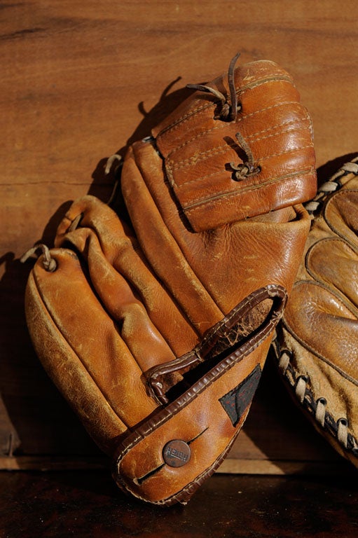 20th Century Collection of  7 Vintage Baseball Gloves