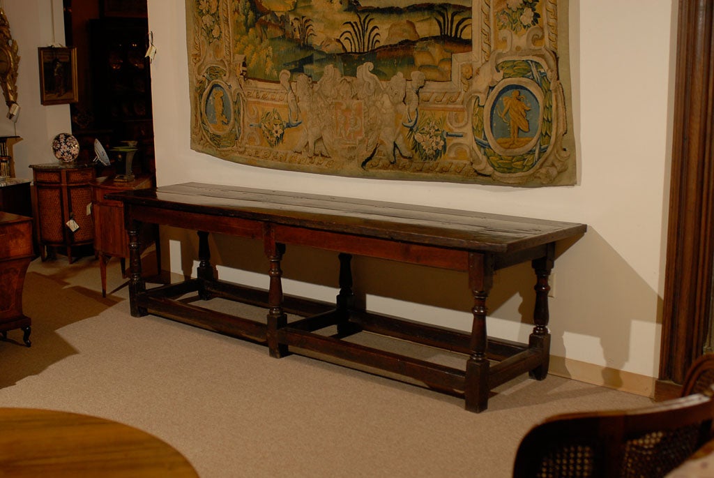 Long English Oak Refectory table, ca. 1690