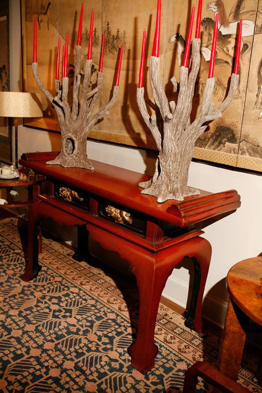 Red Japanese Altar Table