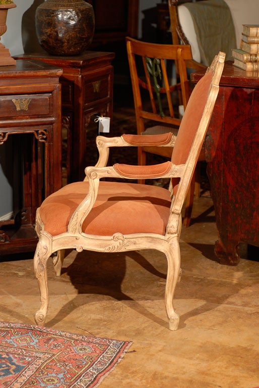 Suede Covered French Chair 2