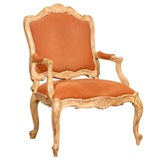 Suede Covered French Chair