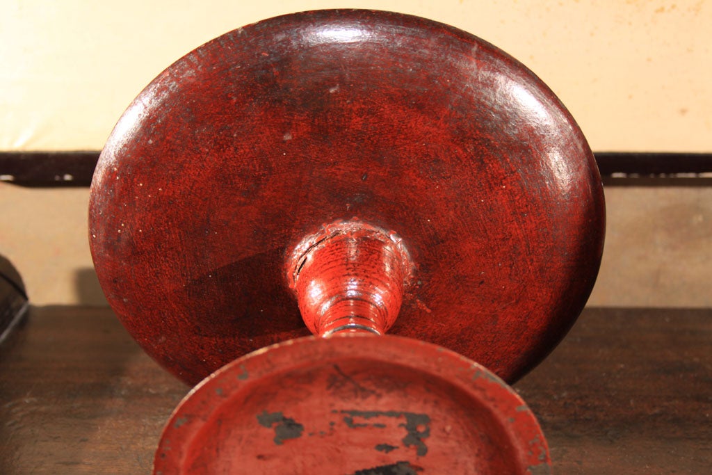 Japanese Negoro Red Lacquer Footed Tray 3