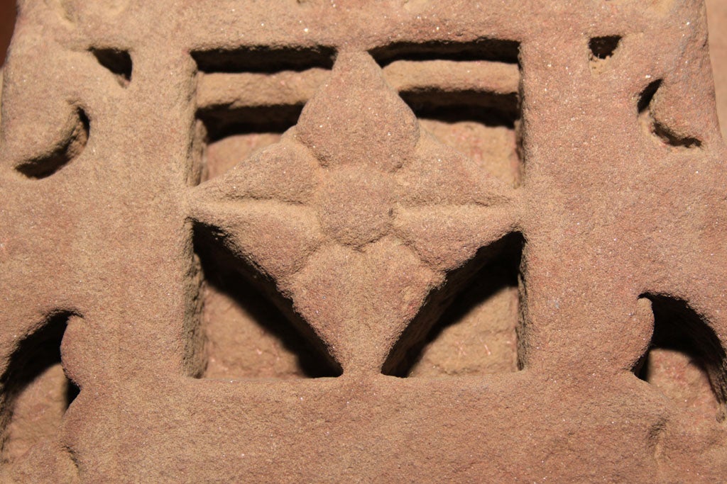 Indian Pink Sandstone Carving of Vishnu & Consorts 6
