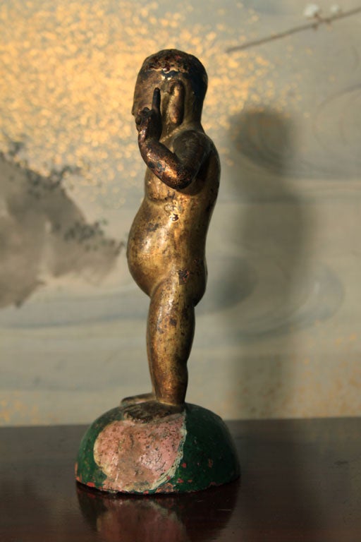Gilt Vietnamese Cast Bronze Figure of the Buddha as an Infant