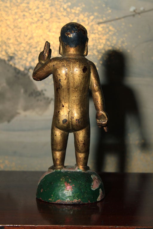 18th Century and Earlier Vietnamese Cast Bronze Figure of the Buddha as an Infant