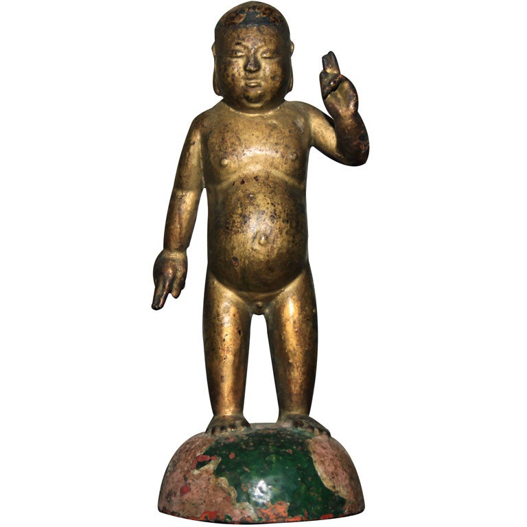 Vietnamese Cast Bronze Figure of the Buddha as an Infant