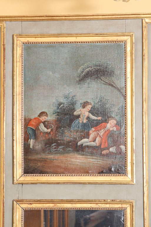 Francese Specchio francese Luigi XVI Trumeau del XVIII secolo in vendita