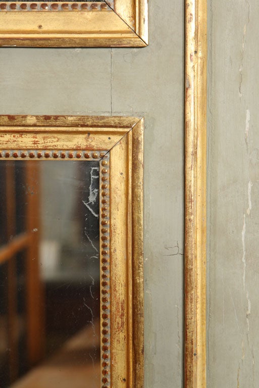 Oak 18th Century French Louis XVI Trumeau Mirror For Sale