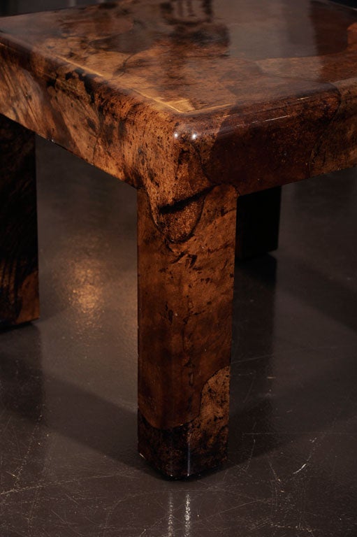 Karl Springer Parchment Side Table