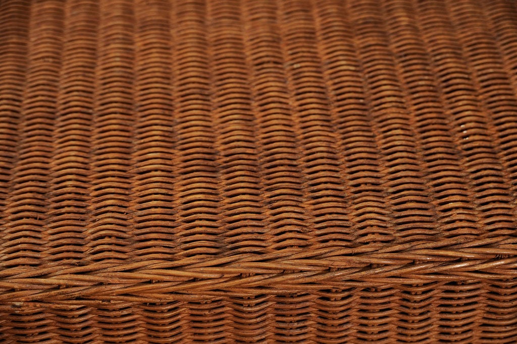 Wicker Skirted Console at 1stDibs wicker skirted table, skirted