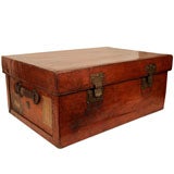 Antique Leather Trunk with Period French Labels