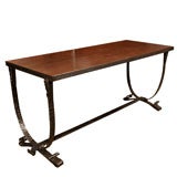 Low Iron Table with Cherrywood Top