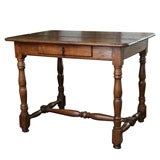 Turned Leg Side Table With Drawer