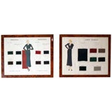 Pair of Fashion Fabric Sample Boards.