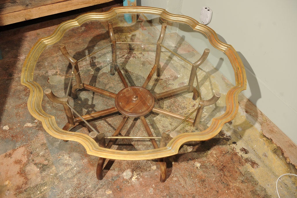 Brass Vintage Baker Furniture Coffee Table