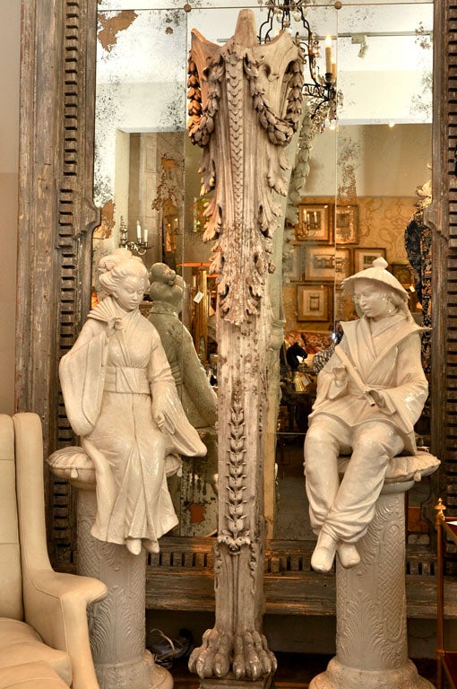 Early 20th Century French Plaster Architectural Column In Good Condition For Sale In Los Angeles, CA