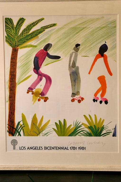 American Framed and Signed Poster by David Hockney
