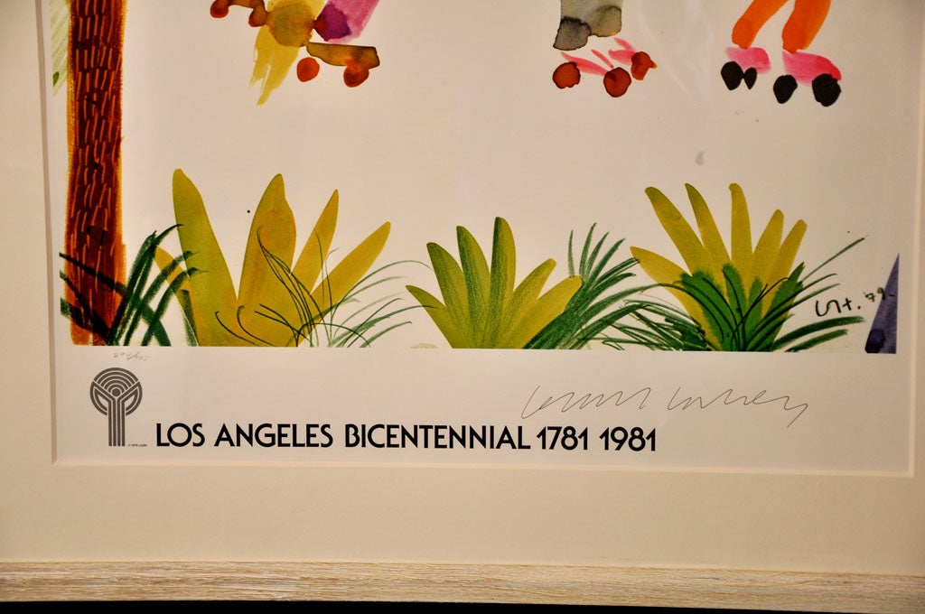 20th Century Framed and Signed Poster by David Hockney