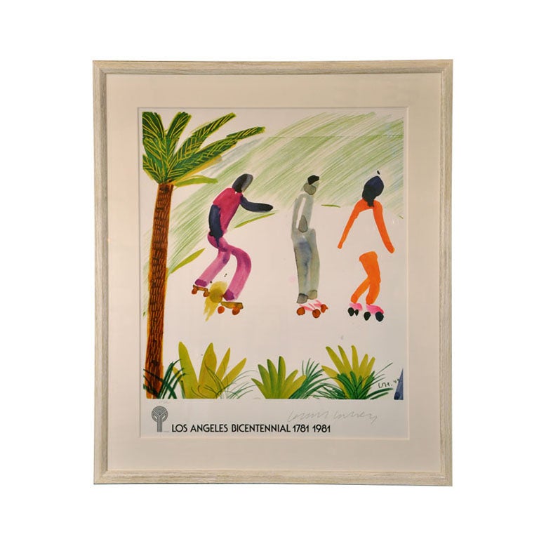 Framed and Signed Poster by David Hockney at 1stDibs david hockney signed poster