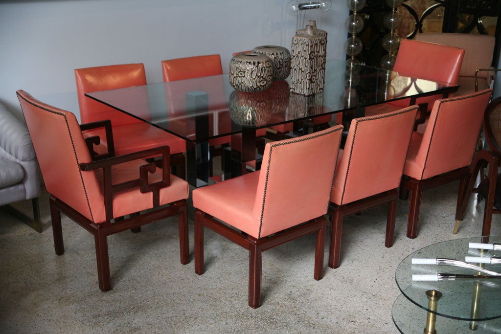 Mid-Century Modern Set of 16 American Modern Mahogany 