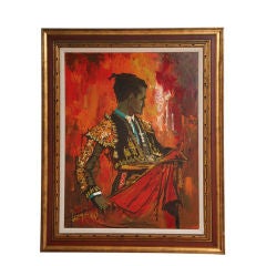 Lee Reynolds Unique And Vibrant Large Torero Painting 7