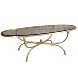 Steel and Brass Cocktail Table