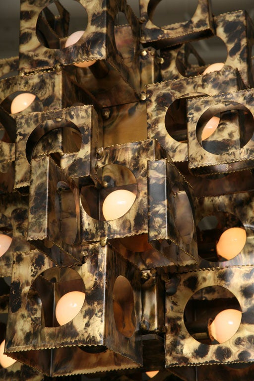 Large Cubist Chandelier by T.A. Greene 4