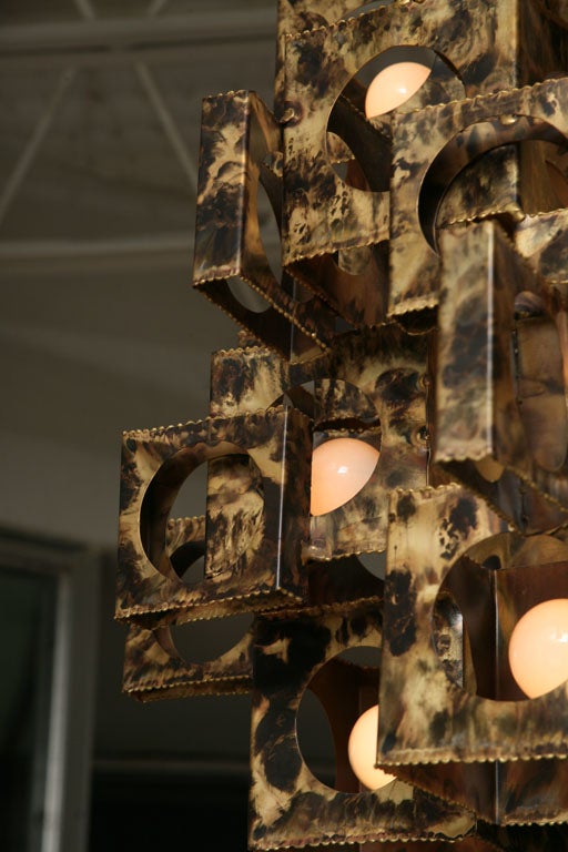 Large Cubist Chandelier by T.A. Greene 5