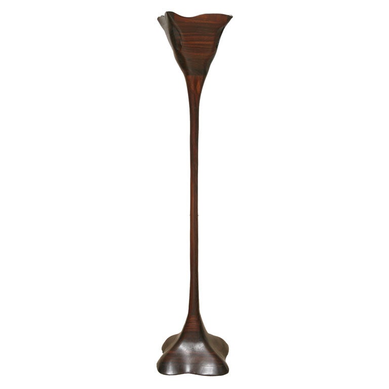 Monumental Rosewood Floor Lamp in the manner of Wendell Castle