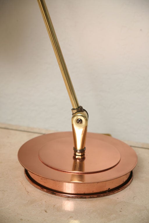 50's Copper and Brass Desk Lamp 2