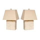 Pair of Pieced Bone Lamps