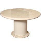 Round Lacquered Goat Skin Table