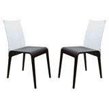 French Roche Bobois 6 Sleek Dining Chairs