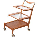 Vintage Italian Sculptural Parisi Bar Cart