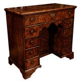 Antique A George I Burl Walnut Kneehole Desk