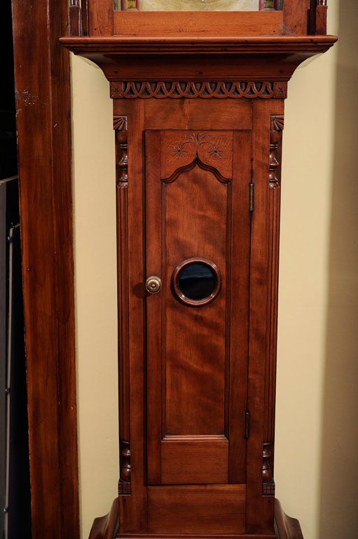 19th Century An Important Kentucky Federal Inlaid Cherrywood Tallcase Clock For Sale