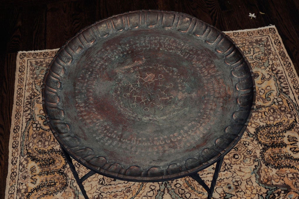 Persian Copper Tray Topped Table 1