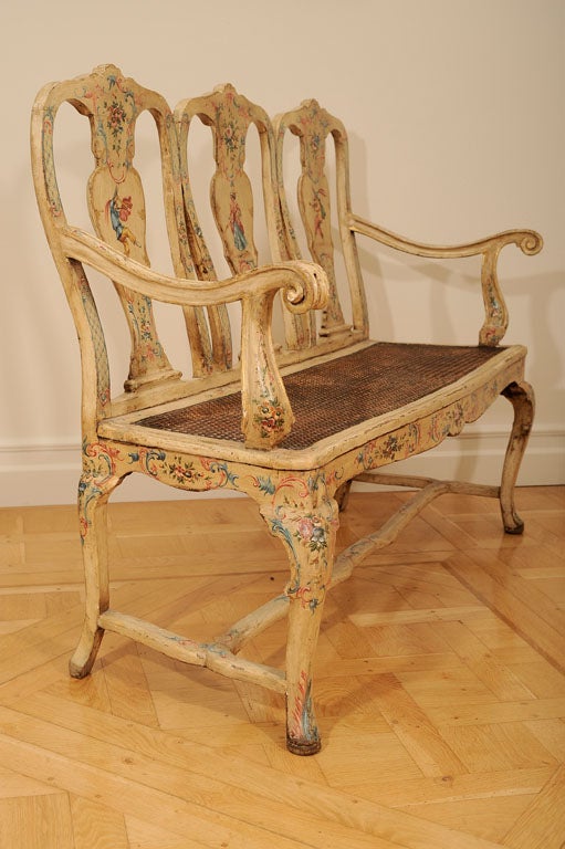 18th Century and Earlier Suite of Painted Furniture For Sale