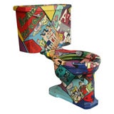 Handpainted "Archie" Toilet