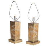 Vintage Engraved Metal Bamboo Lamps