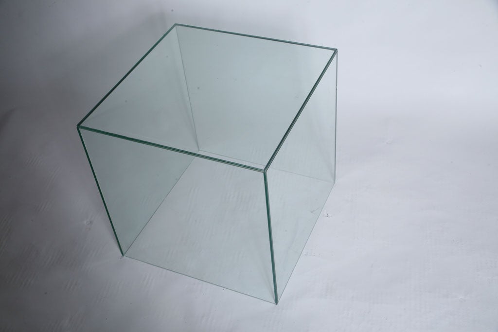 glass cube coffee table