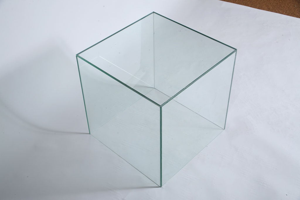 American Pace Glass Cube Table