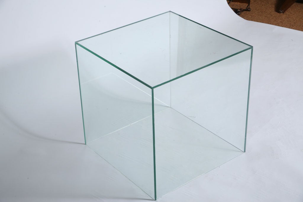 Pace Glass Cube Table In Good Condition In West Palm Beach, FL
