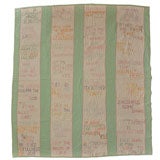 EARLY 20TH CENTURY RARE BIBLICAL HAND EMBROIDERED QUILT