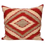 Vintage EARLY 20TH C. OVERSIZED NAVAJO INDIAN EYEDAZZLER WEAVING PILLOW