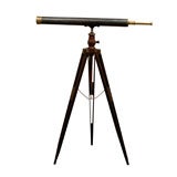 French Telescope  on Wooden Stand