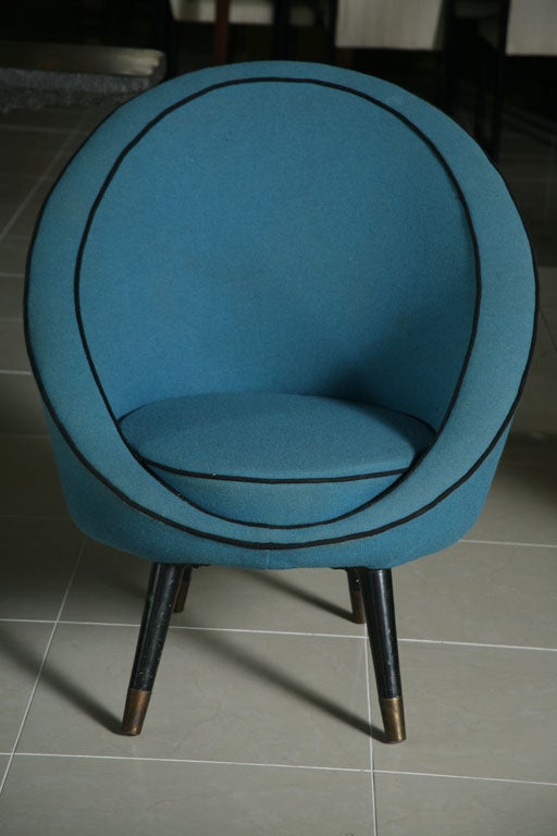 Italian Modern Chair by Ico Parisi In Excellent Condition In Hollywood, FL